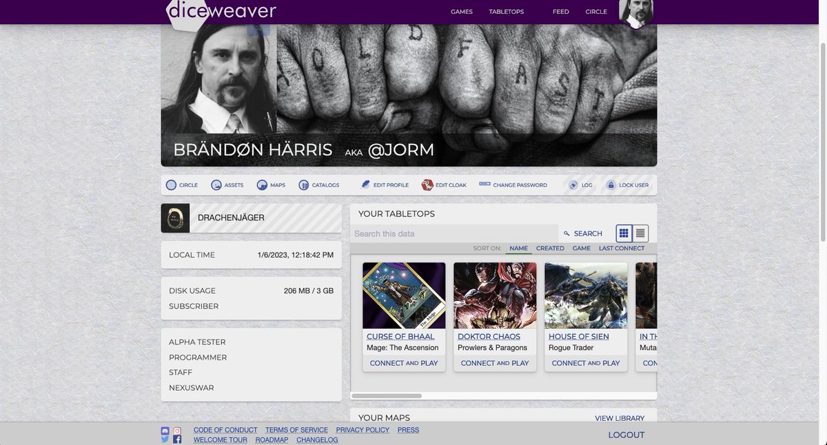 Make your user profile as public or private as you want it. And guess what? We won’t sell your information to a third party. Period.

#ttrpg #rpg #tabletoprpg #virtualtabletop