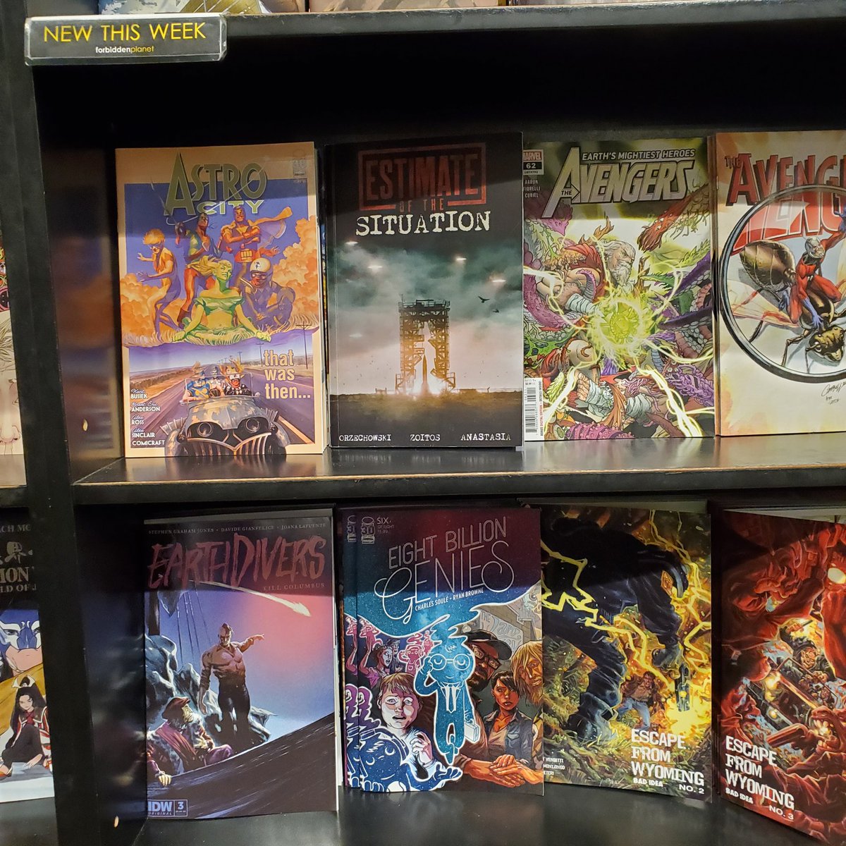 Luckily I did not get kicked out of the store for staging this photo of a copy I was carrying around.  Weird?  Maybe, but sometimes you have to see it for your mind to believe it! #ufotwitter #indiecomics