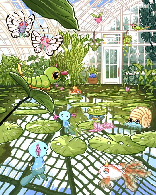 I posted my thoughts and process of working on my Pokémon Botanical Conservatory piece on my Patre0n  For $3 a month you can support my work and see behind the scenes of what I'm working on!  below!  