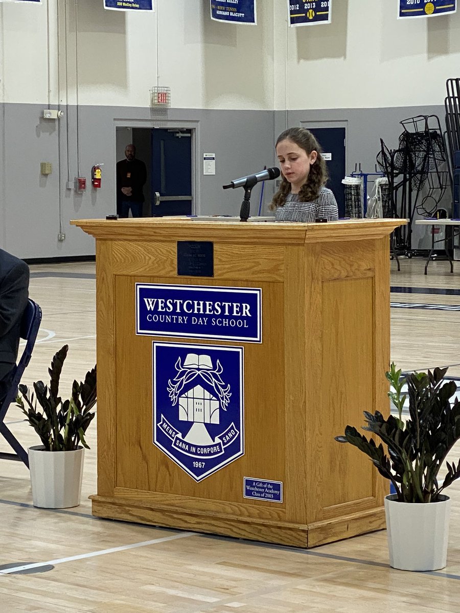 WCDS_Lower's tweet photo. Proud of #WCDSGrade5 student, Madigan Linn, for representing the Lower School at the 2nd Semester Assembly and reading her essay on MLK Jr.‘s quote: “Everybody can be great because everybody can serve.” #WCDSCommunity #WCDSServiceLearning https://t.co/3hBIuLj6hU