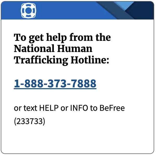 DODDohio's tweet image. January is Human Trafficking Prevention Month. Spread awareness about the risks and share the hotline to help potential victims of human trafficking! dhs.gov/blue-campaign/…