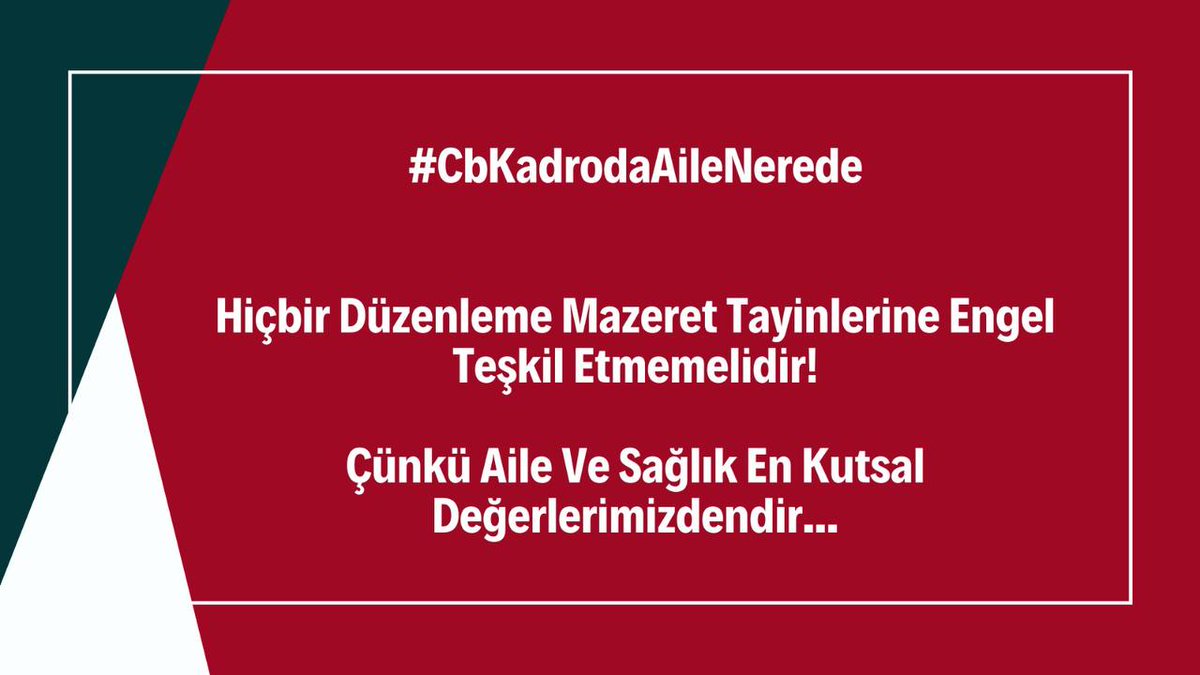 Aile birliği olmayan kadro müjde değil kara haber gibidir! #CbKadrodaAileNerede #AilesizKadroİstemiyoruz <a href="/RTErdogan/">Recep Tayyip Erdoğan</a>