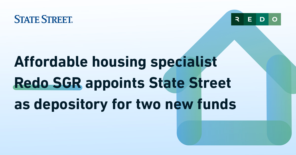 StateStreet's tweet photo. We are delighted to collaborate with #RedoSGR as their depository bank in #Italy for two new funds, focusing on #socialhousing and #urbanregeneration. This mandate highlights our expertise in #alternatives and continued support of clients. https://t.co/D4sw6dHniB