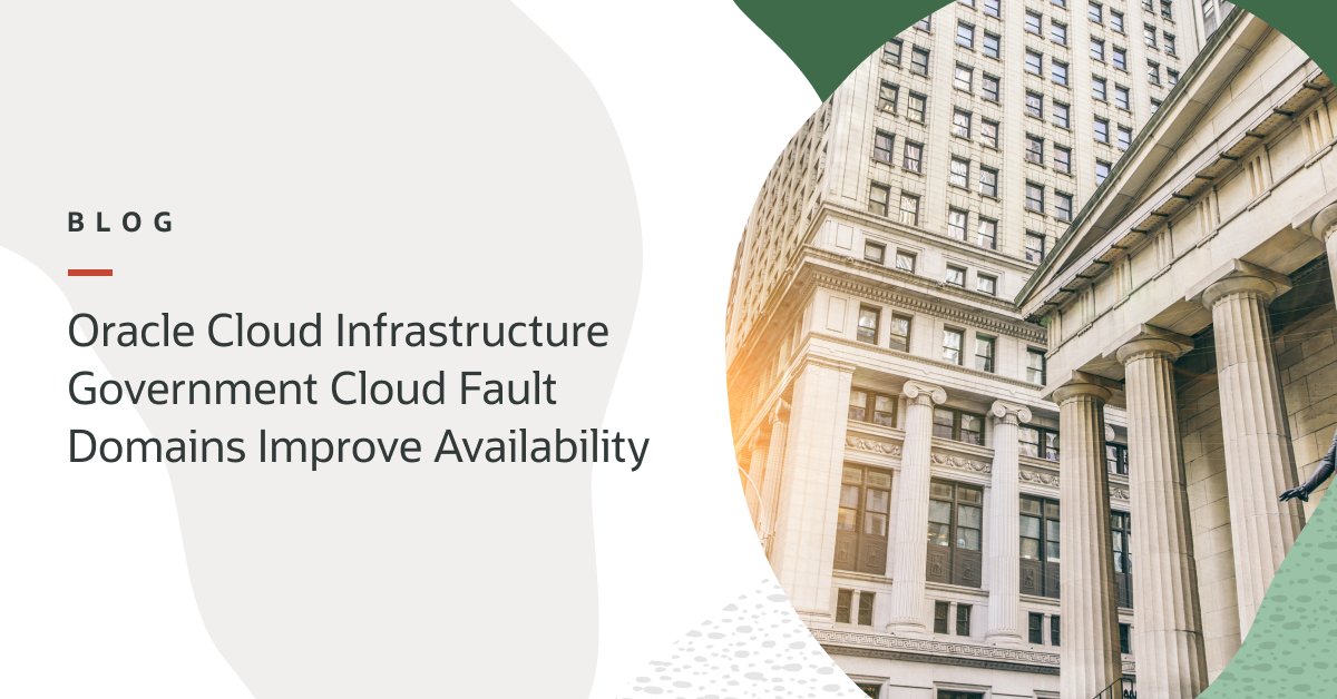 We’ve designed the ideal architecture for high availability to the enterprise: Fault domains, which provide a great platform for availability through full redundancy of power, compute, networking, and storage. social.ora.cl/60173Xztz