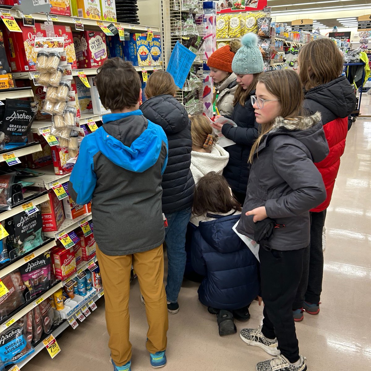 BakerDemSchool's tweet photo. Math in action! Our 6th grade students experienced putting their Math skills to the test last week at the local grocery store. https://t.co/TjJspJqvm5