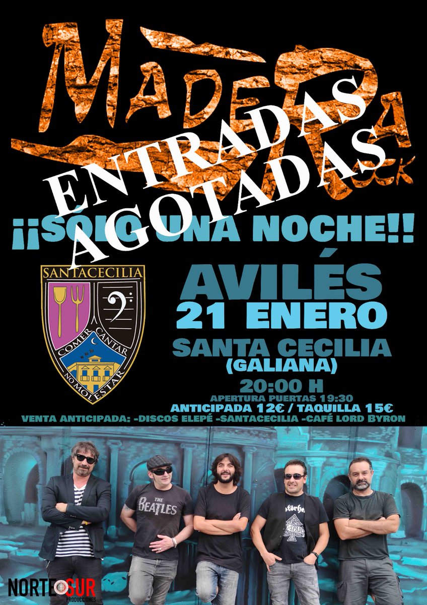 Madera Rock (@rock_madera) on Twitter photo 😎👍...Ya lo podemos anunciar!!!....ENTRADAS AGOTADAS!!!!!!...Todo el pescao vendido, la suerte esta echada!!!!..
-
#maderarockaviles #madera_rock #rockavilesino #elrockyelmovimiento #rockfulano
-
🏟️⭐ <a href="/nortesurrecords/">Béznar Arias</a>
🔊🌍 #PalacioDeSantaCeciliaAviles 😎👍...Ya lo podemos anunciar!!!....ENTRADAS AGOTADAS!!!!!!...Todo el pescao vendido, la suerte esta echada!!!!..
-
#maderarockaviles #madera_rock #rockavilesino #elrockyelmovimiento #rockfulano
-
🏟️⭐ <a href="/nortesurrecords/">Béznar Arias</a>
🔊🌍 #PalacioDeSantaCeciliaAviles