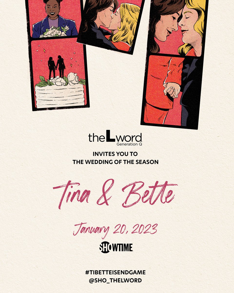 SHO_TheLWord's tweet photo. LEZZIES, get your fits and grab some tissues cause you’re cordially invited to the wedding of the century! #TibetteIsEndgame https://t.co/sj4OkA63ZZ