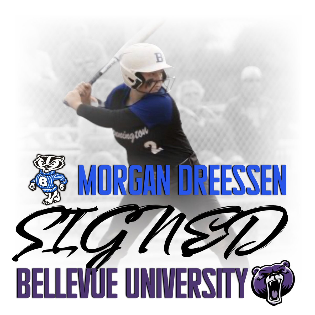 Badger_Softball's tweet photo. 🎉CONGRATS🎉to the Badgers' @DreessenMorgan on signing with @BruinsSoftball1 

Coach Cimino is getting a good softball player and a terrific young lady to add to their roster! https://t.co/LtmUuThzow