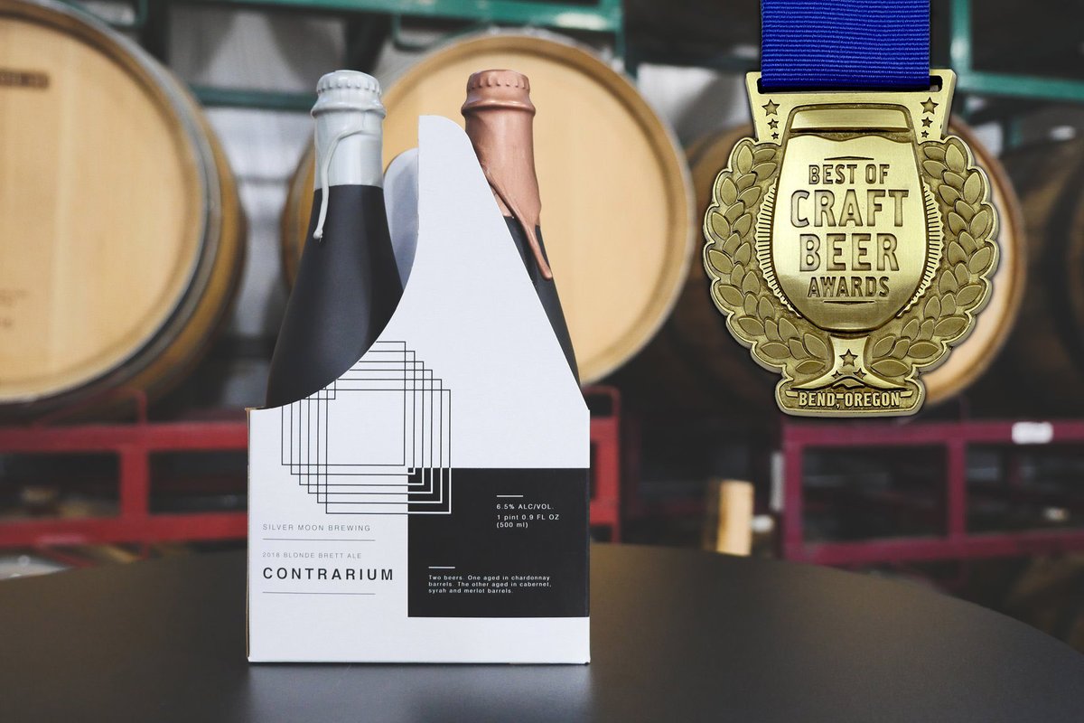 BestOfAwards's tweet photo. In 2019 @SilverMoonBeer out of Bend, OR won several awards. One was a gold for their Barrel-Aged Brett beer - Contrarium.
Best Of Craft Beer Awards 2019
#brewing #beer #craftbeer #BoCBA #BestOfCraftBeerAwards #brett #barrelaged #inBend #ORbeer #Oregon https://t.co/XCmZ4oYROT