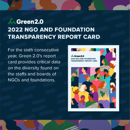 EnergyAllies's tweet photo. Foundations surveyed for @DiverseGreen’s 2022 #TransparencyReportCard reported that 43% of full-time staff identify as people of color while only 20% of foundation CEOs identified as people of color. Dive into more key findings below: https://t.co/5imrE9SiDU. https://t.co/V6nUWOfB94