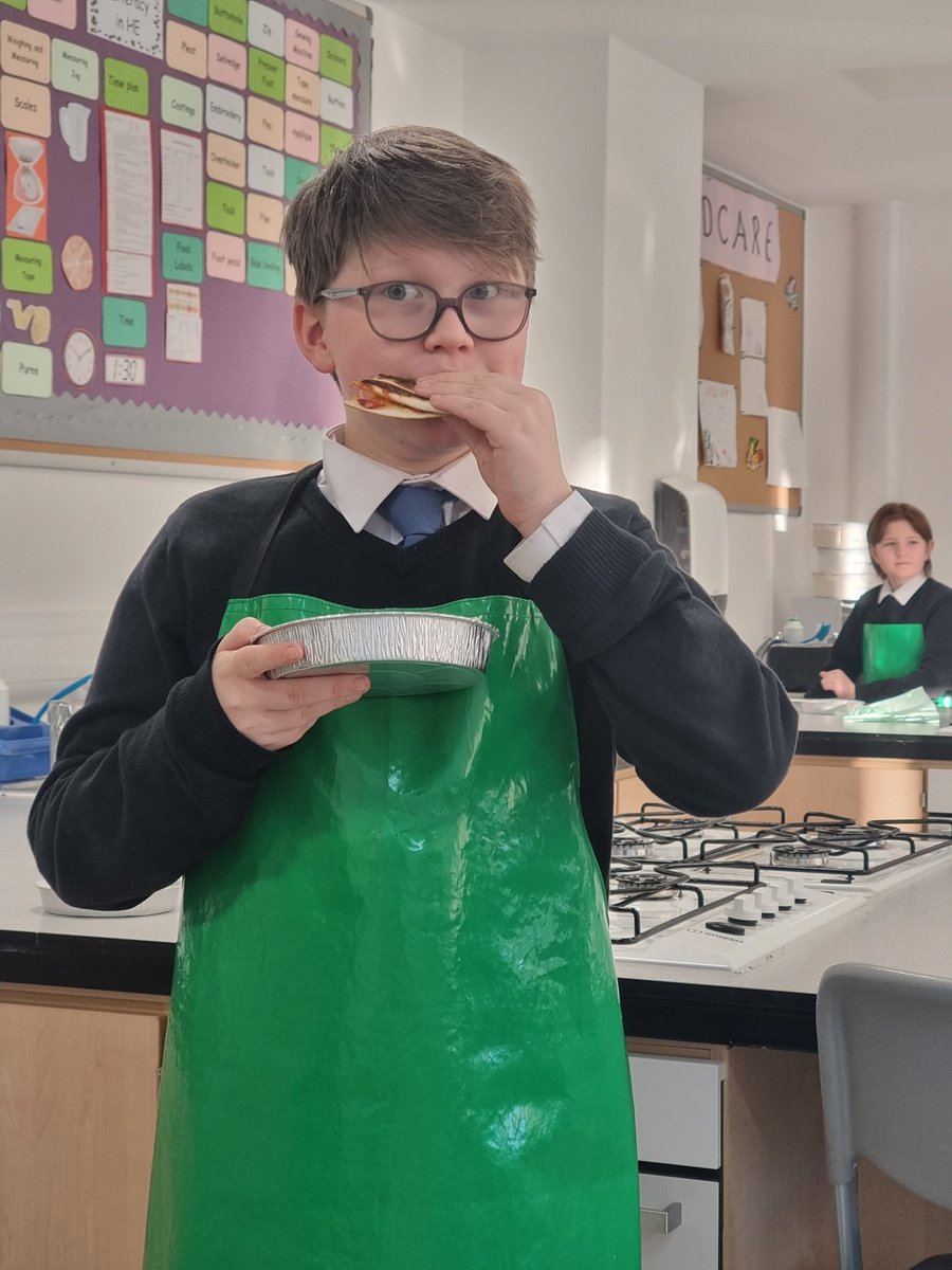 S1 making Quesadillas this week as last weeks Food Around the World was all about Mexico. So easy to make, they taste great are just a few of the comments from this class this morning. Si good he had to eat them.😊 <a href="/MrMillarPE/">MrMillar</a> <a href="/NewbattlePE/">Newbattle Sport & Wellbeing</a> <a href="/newbattlehigh/">Newbattle High School Digital Centre of Excellence</a>