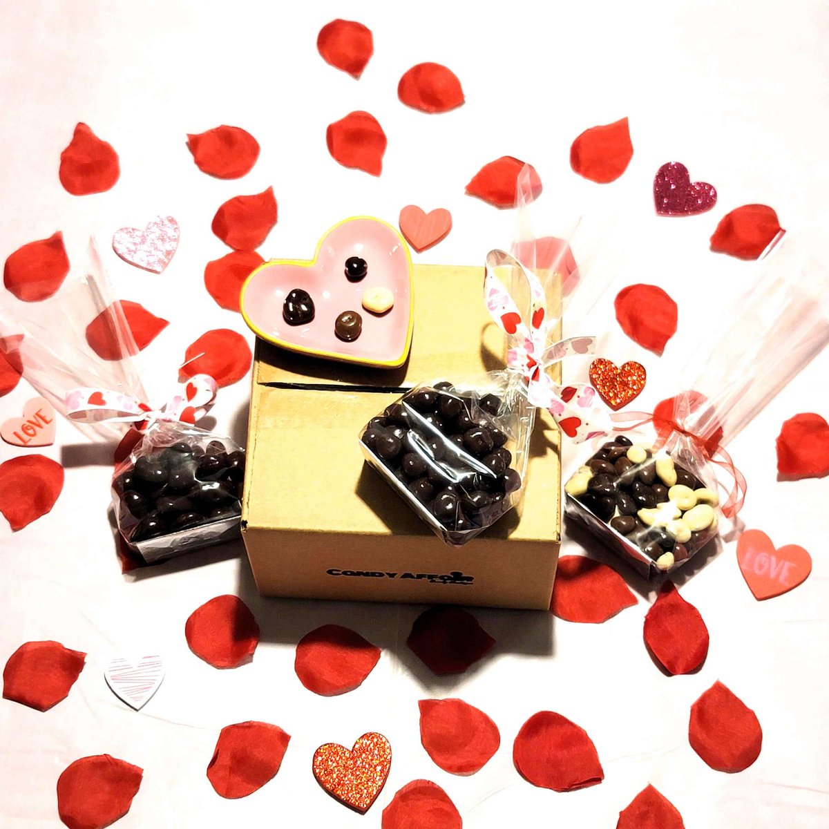 Just in time for Valentine's Day. Show your love to that special someone with our Valentine's Day Goodie Boxes.😍💕#Candy #ValentinesDayGifts