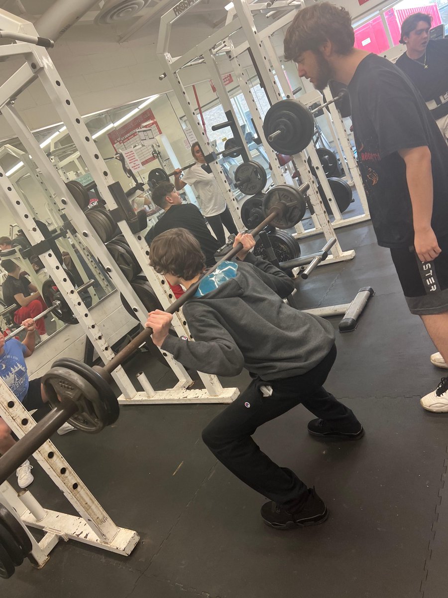 Goal getters getting it done this week during lunch! Reaching physical, academic, and personal goals everyday! #PRs #strong #goalgetters #WeAreCMHS