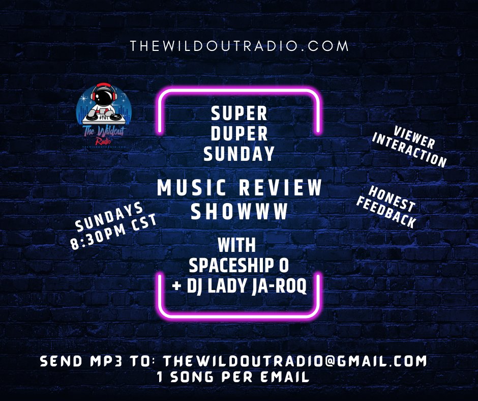 ONE mp3 per email
Thewildoutradio@gmail.com