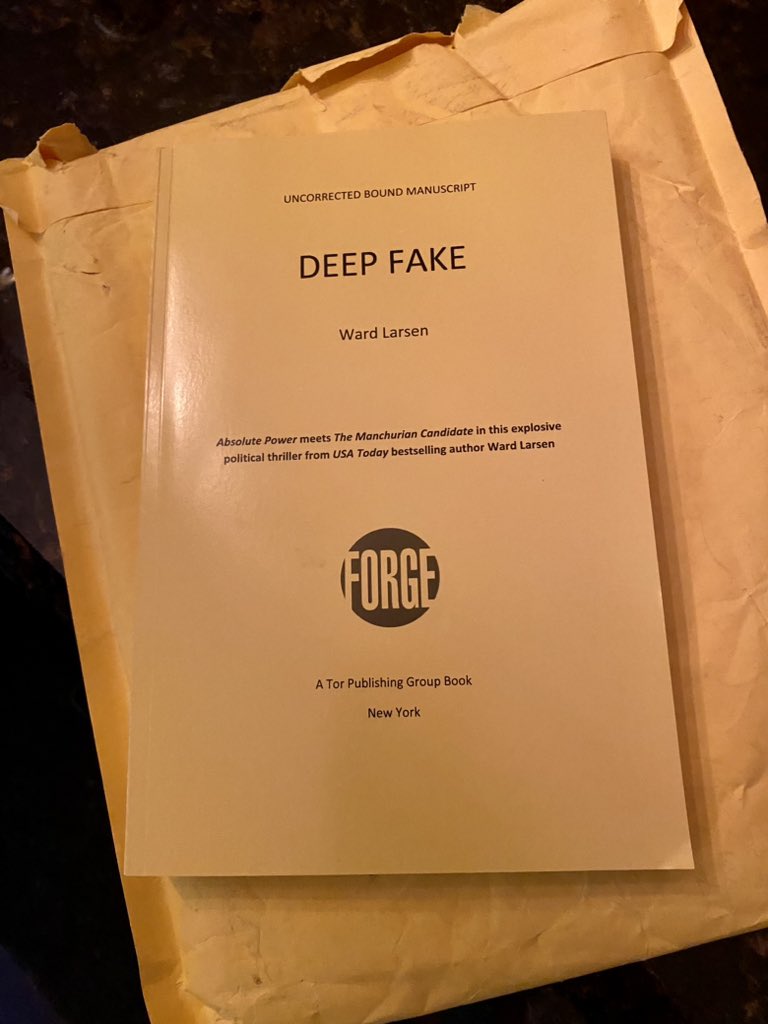 Orlando_AUTiger's tweet photo. Super excited to receive an ARC of #DeepFake by @wardlarsen 👍🏼👍🏼
Huge fan of the #DavidSlaton series so excited to read this one!
Thanks Ward!
@BestThrillBooks @MTW_2021 @CREWbookreviews @Duells06 @thrillerwriters https://t.co/tqcmfwSiJL