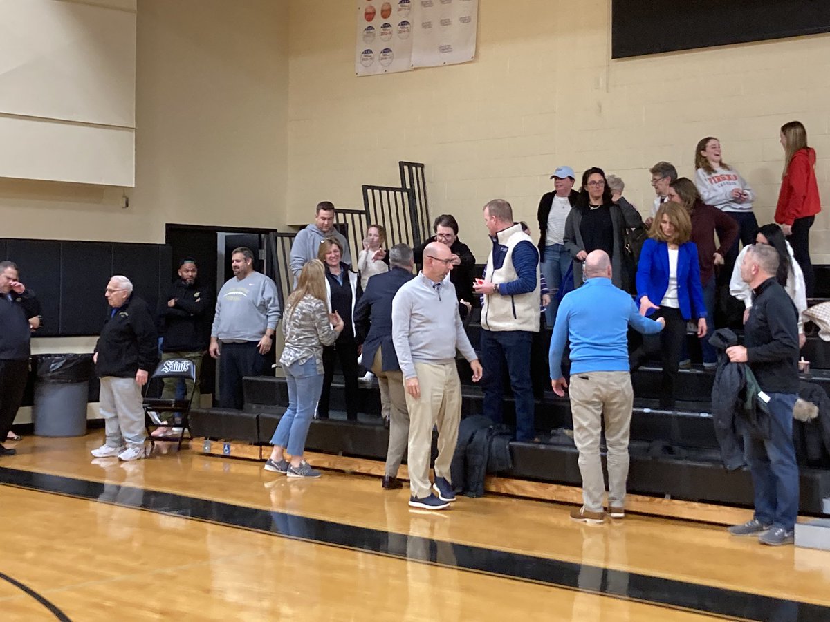 With a 63-28 win over Twin Valley, Coach Bob Birmingham surpass his mentor, the Dean of Berks Co. basketball, Lloyd Wolf with 627 wins!  A lovely ceremony w/current &amp; former players of both coaches &amp; the families of both coaches!  Congratulations 🎉 <a href="/psubobbyb/">Bob Birmingham</a> <a href="/WeAreBC55/">Bill Hess</a>