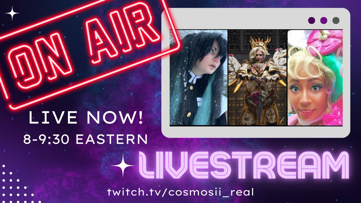 Cosmosii_Real's tweet photo. We'll be live in just a few minutes for our virtual panel with YushiCos (IG), @averacosplay, and @chrissyplysdrsp on Twitch! See below to join us: 👇 https://t.co/HkjpF9NoBW