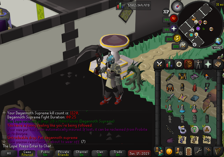 The_Lope's tweet photo. #25 - Pet dagannoth supreme https://t.co/QBdG0BUl4l