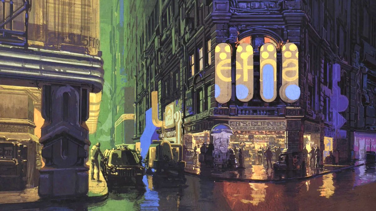 nofilmschool's tweet photo. #BladeRunner (1982) concept art

🎨 Syd Mead https://t.co/wfDVqarUXZ
