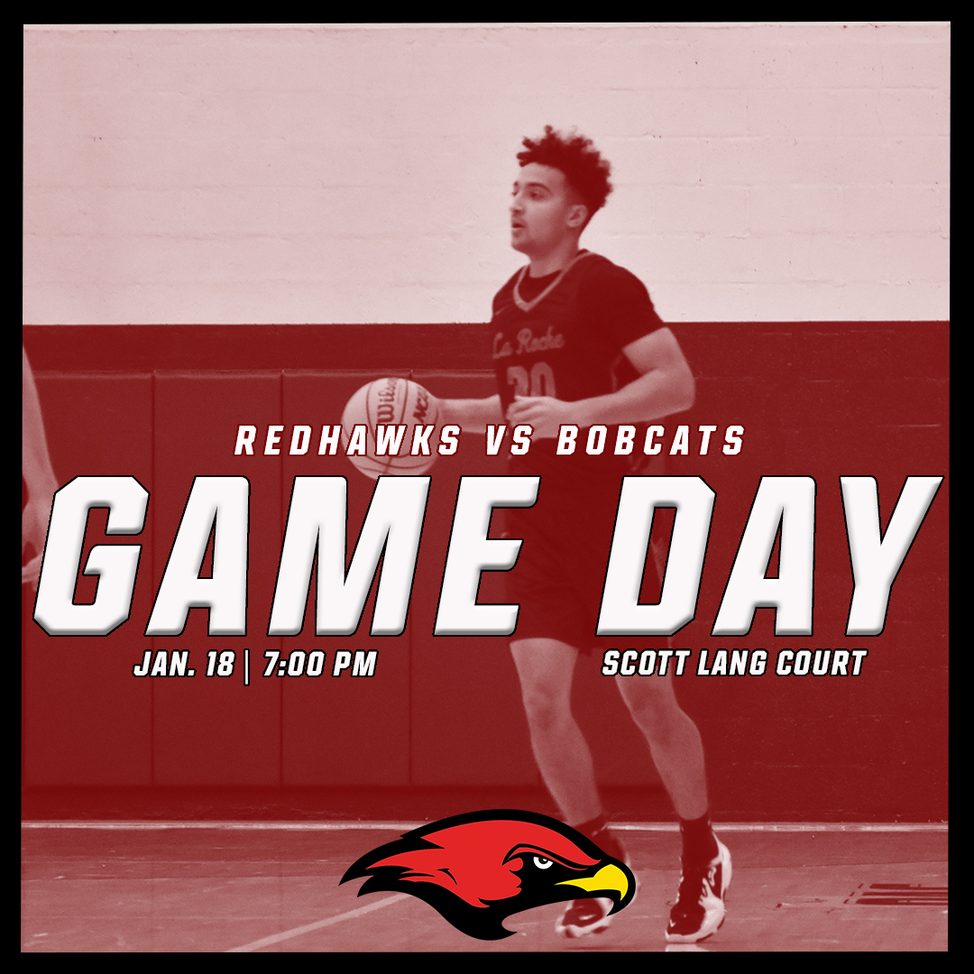 LaRocheRedhawks's tweet photo. 🏀GAME DAY 🏀 Conference Game today for  @LRU_MBBall   at home  against @upgbasketball
*
*
*
🕰️ 7:00 PM
🆚 Pitt Greensburg  
📊 https://t.co/yDv5vvk5vW https://t.co/P86Y7ITb5M