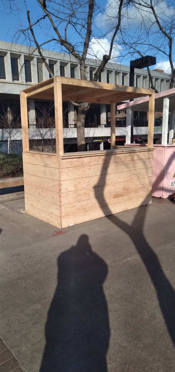 Anthony22489554's tweet photo. Built a booth today @Fresno_State for 
#ProjectRebound 
I had fun!!
Gets painted tomorrow. https://t.co/GJsgL8ZuVv
