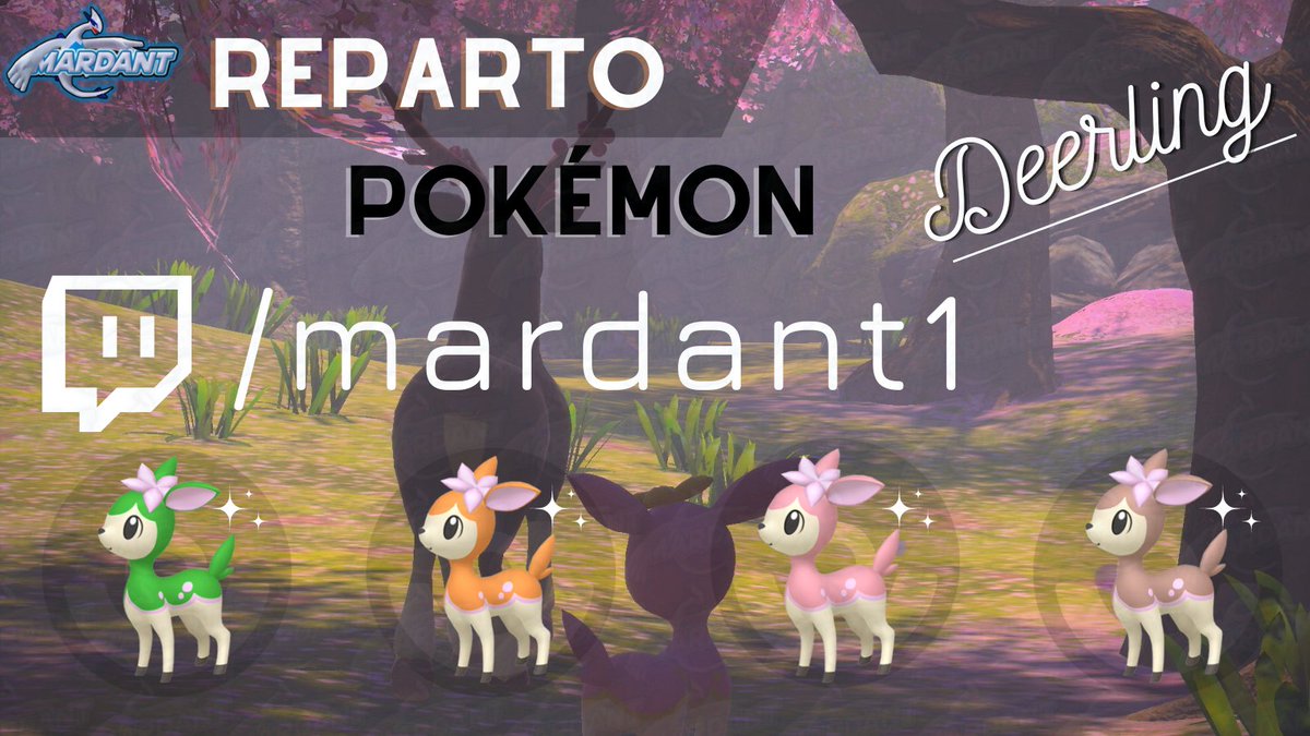 ✨¡REPARTO DEERLING!

⛅ Deerling primavera 
🍃 Deerling Verano 
🍂 Deerling Otoño 
 ❄ Deerling Invierno 

Los espero en nuestro canal de Twitch, tenemos !lista y !sublista 
twitch.tv/mardant1