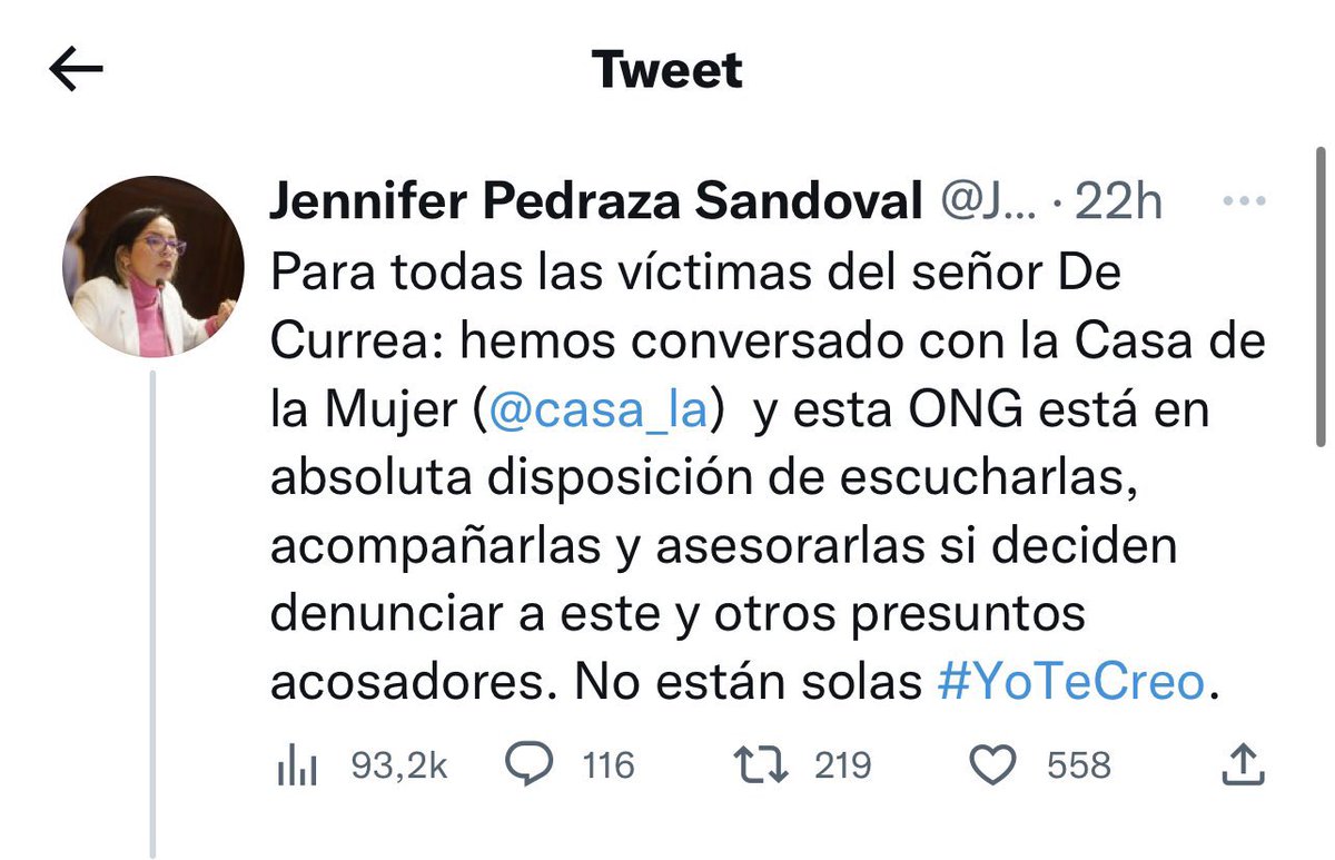 CathyJuvinao's tweet photo. Qué nivel de grosería y ordinariez la respuesta de @GNavasTalero a mi colega @JenniferPedraz, sin duda una de las nuevas caras brillantes y destacadas de la @CamaraColombia. El machismo ramplón en todo su esplendor. Mucho por trabajar en su masculinidad, señores ‘alternativos’. https://t.co/F7Lqxsk3Ey