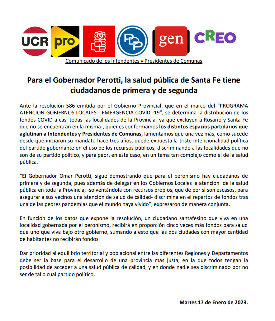 fororadicalSF's tweet photo. Lamentamos que una vez más, como sucede desde que iniciaron su mandato hace tres años, quede expuesta la triste intencionalidad política del partido gobernante en el uso de los recursos públicos de todos los santafesinos https://t.co/SbzNOkOEp7