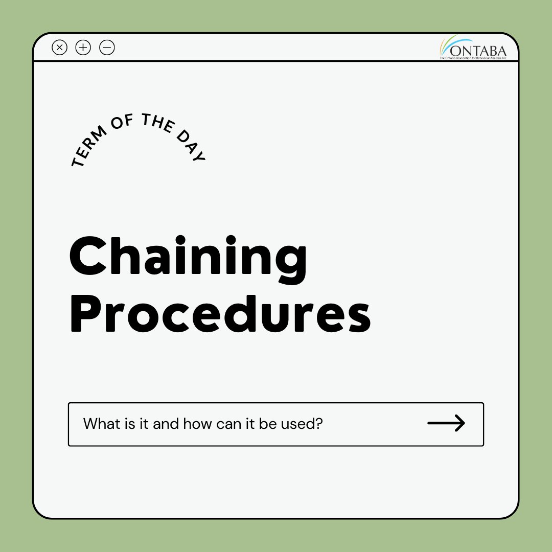 ONTABA1's tweet photo. π‘ TOTD π‘ What are chaining procedures? There are a couple of different types! Swipe through to learn more β‘
#ontabaTOTD #ONTABA #BCBA #BehaviorAnalyst #BCBAexam #BCBAexamprep #BCaBA #RBT #ASD #ABAI #ABA #Toronto #Ontario https://t.co/IYPWeUjYPL