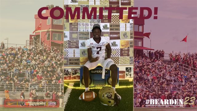 Jrzisland's tweet photo. Extremely grateful to announce that I’ll be spending my next 4 years of my athletic and academic career at Kutztown University!! 🏆🐻#Committed #GoBears #GODsPLAN @CoachWinicov @CoachFargo_KUFB @KUHC_Clements https://t.co/X0BA0QgJ3Q
