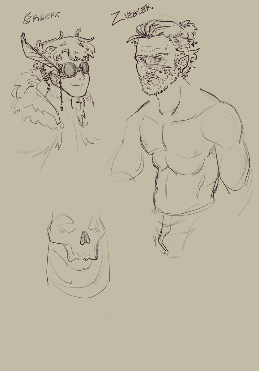 avweckman's tweet photo. Some little procreate doodles from earlier in the day, I think I’ve found a brush I like to sketch with and line with https://t.co/cMDiQOtQF9