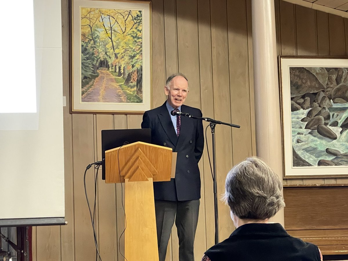 Sweeney139's tweet photo. John W. Dafoe speaker Donald Smith, Professor Emeritus from the University of Calgary is speaking about his book “Seen But Not Seen.” It’s winner of the Dafoe prize and is about attitudes to First Nations https://t.co/4z9kma1IRj