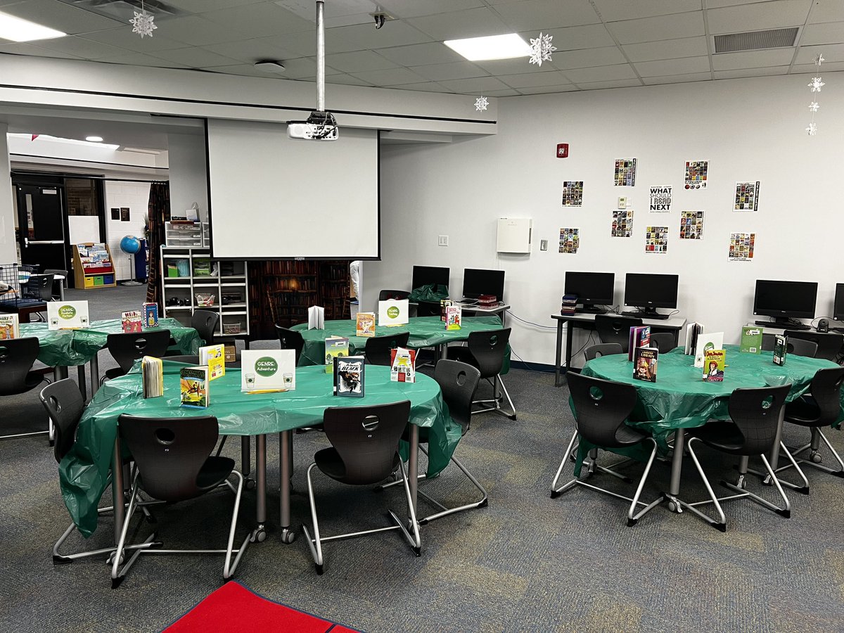KyleES_library's tweet image. Welcome to Starbooks! This week we are doing “book tastings” in the library! We are having great conversations on genres and I love showing the new books we have in the library to our Panthers! #kyleesrocks @kespanthers