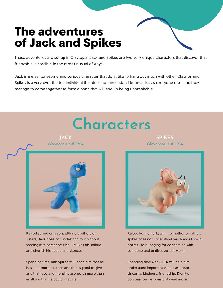 #nft #storytelling #nftbranding @Claynosaurz has the potential to be huge! Let’s do it! Meet. Jack & Spikes