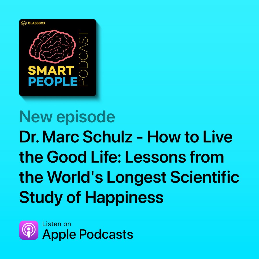 SmartPeoplePod's tweet image. New episode has hit the feed! 

We chat with Dr. Marc Schulz about the longest scientific study of happiness ever conducted... and the key to happiness.

👉 podcasts.apple.com/us/podcast/dr-…

📢 @ApplePodcasts