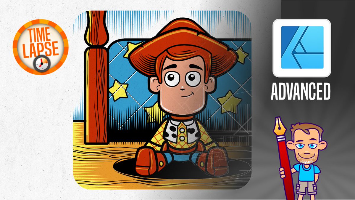 SpriteAttack's tweet photo. Affinity Designer Timelapse - creating an illustration with a wood-cut effect 
https://t.co/vS3B8p88J2 

#Affinity #AffinityDesigner #timlapse #art #vectorart #illustration #graphicdesign #video #affinitybyserif #woodie #friend #pixar #affinitober https://t.co/rYbV1hC68d