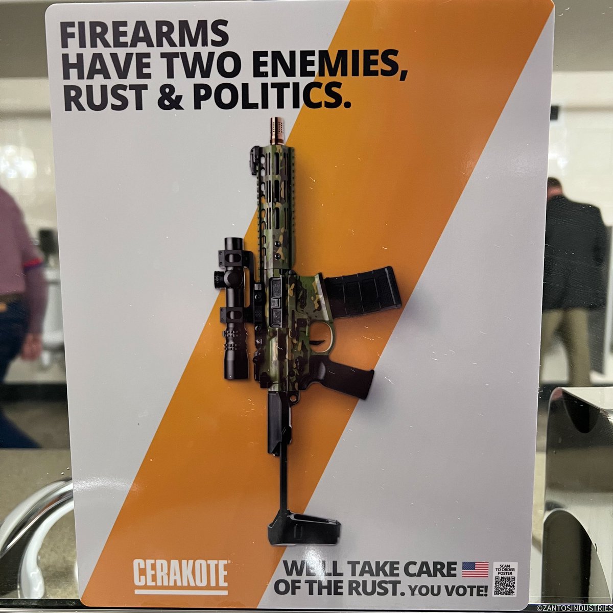 Very timely advertising by @CerakoteFinish @nssfshotshow #apshot2023 #shot2023 #zantosindustries