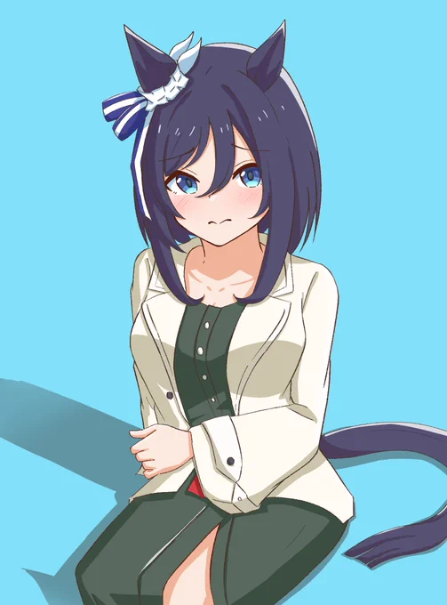 意外と照れてくれる。すごくかわいい。#ウマ娘#イラスト #エイシンフラッシュ 