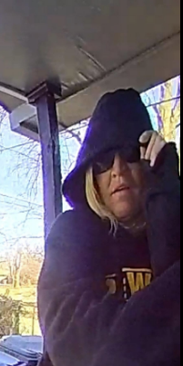 OKCPD's tweet image. This person stole a package from the front porch of a residence near SE 59/Sunnylane. If you know who the suspect is, contact Crime Stoppers 405.235.7300/www.okccrimetips.com. Case # 23-0001226