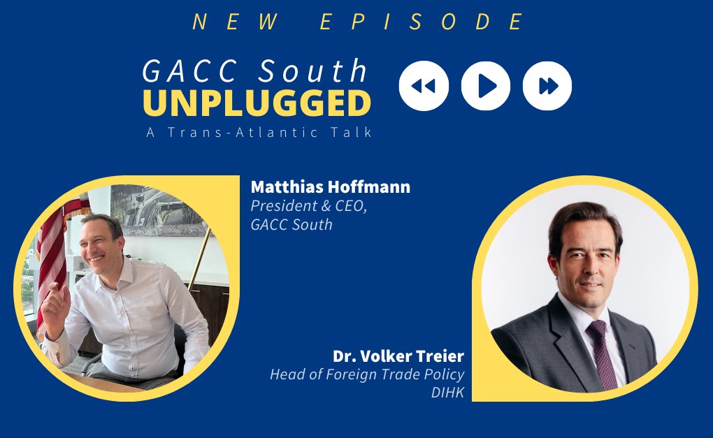 🎧 New #GACCSouthUnplugged Episode.

Tune in to a superb discussion about the #SupplyChainAct with guest Volker Treier, head of Foreign Trade Policy at the German Chambers of Industry and Commerce (DIHK), Matthias Hoffmann and Roger Manis. 
👉bit.ly/GACCUnplugged4