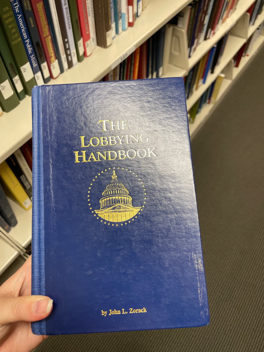 Library find of the day: how to become a lobbyist - a handbook. For anyone looking to change careers #phdlife #lobbyhistory #ushistory