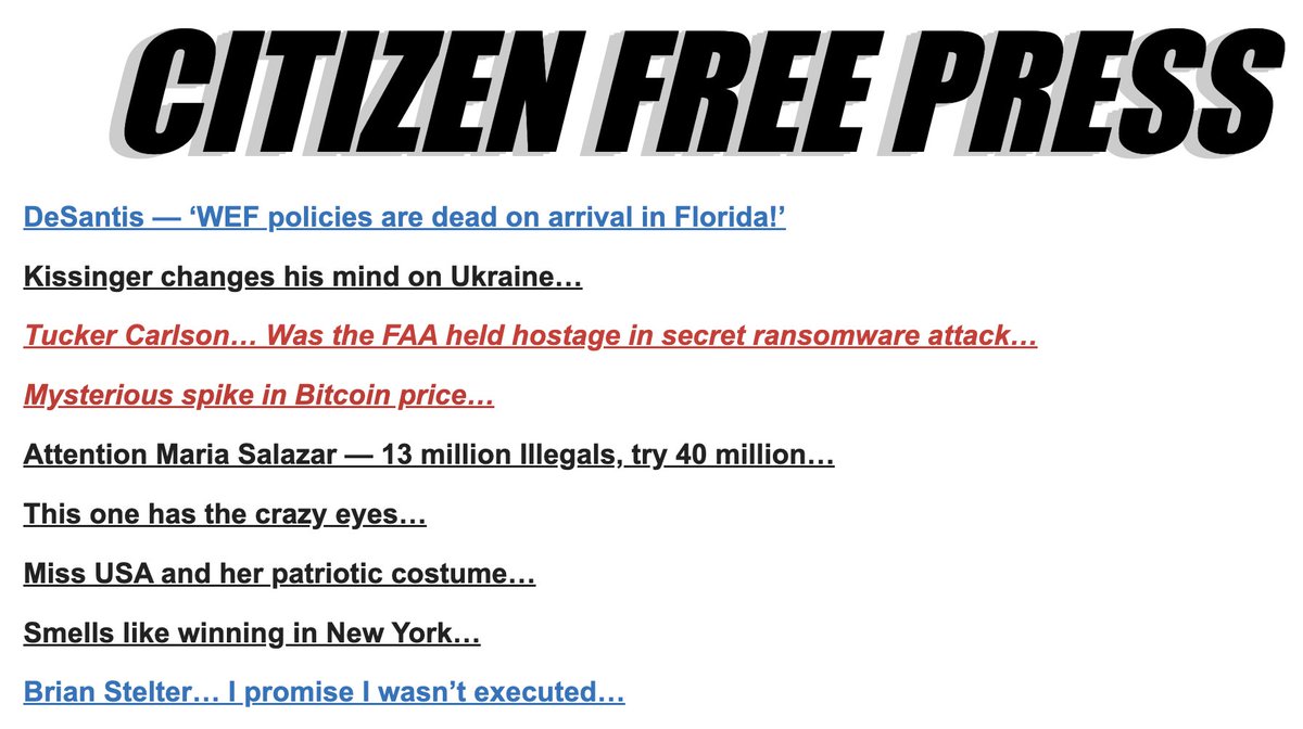 Citizen Free Press on Twitter "Afternoon headlines on The Stack at