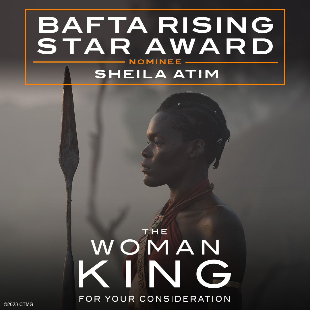 Congratulations to #TheWomanKing's Sheila Atim on her #EERisingStar Nomination! Cast your vote here: ee.co.uk/BAFTA