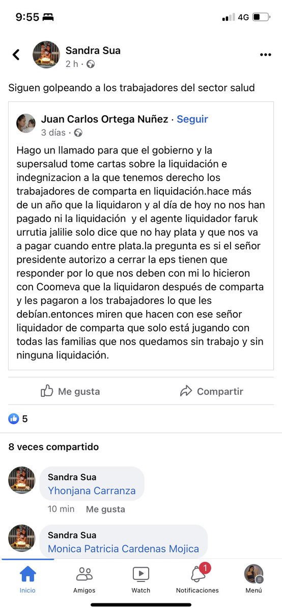Jenifer_28P's tweet photo. Año y medio llevamos esperando el pago de lo que legalmente nos corresponde como trabajadores. Hacemos un llamado a los entes encargados de esta situación para que nos notifiquen el correcto pago de lo que nos adeudan. @petrogustavo @carolinacorcho @CompartaEPS @gloriainesramir https://t.co/MA7ILigM73