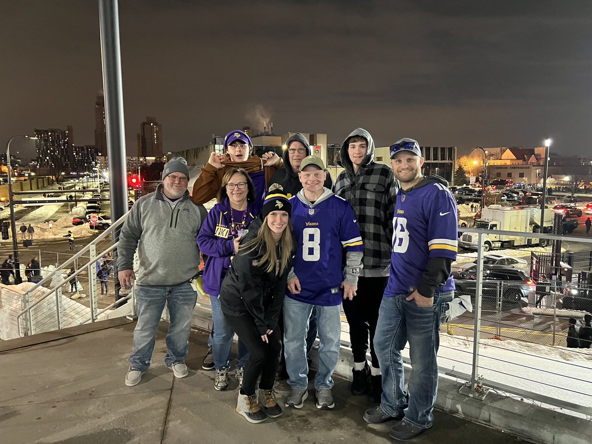 Not the outcome we were hoping for but what an experience! The energy in the stadium was a awesome. The @Vikings have a lot of off season work to do. I will always be a Vikes fan. Best of luck to all the teams left. Except the Eagles. #skol #Viking4Life