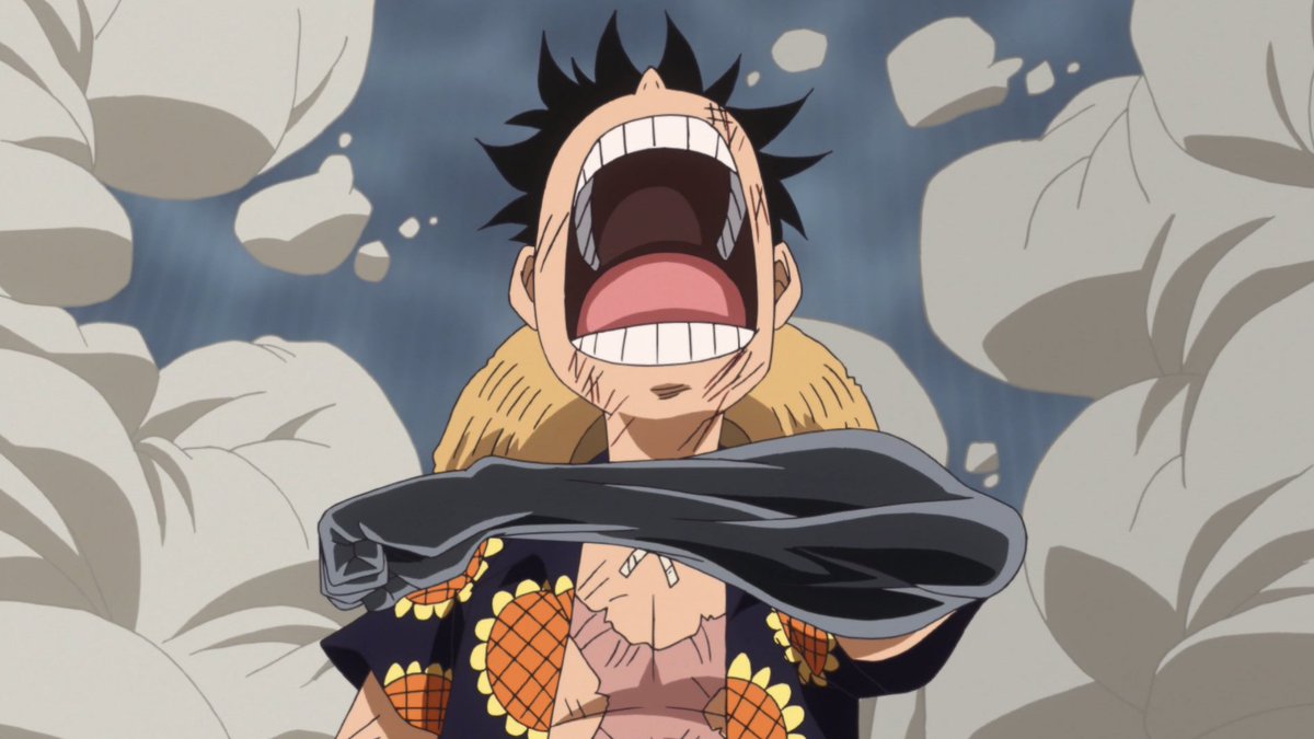 ToeiAnimation's tweet photo. In 2016 today, Luffy unveiled his next form to fight Doflamingo: Fourth Gear Bounce-Man! https://t.co/PUtCrE6Ltw