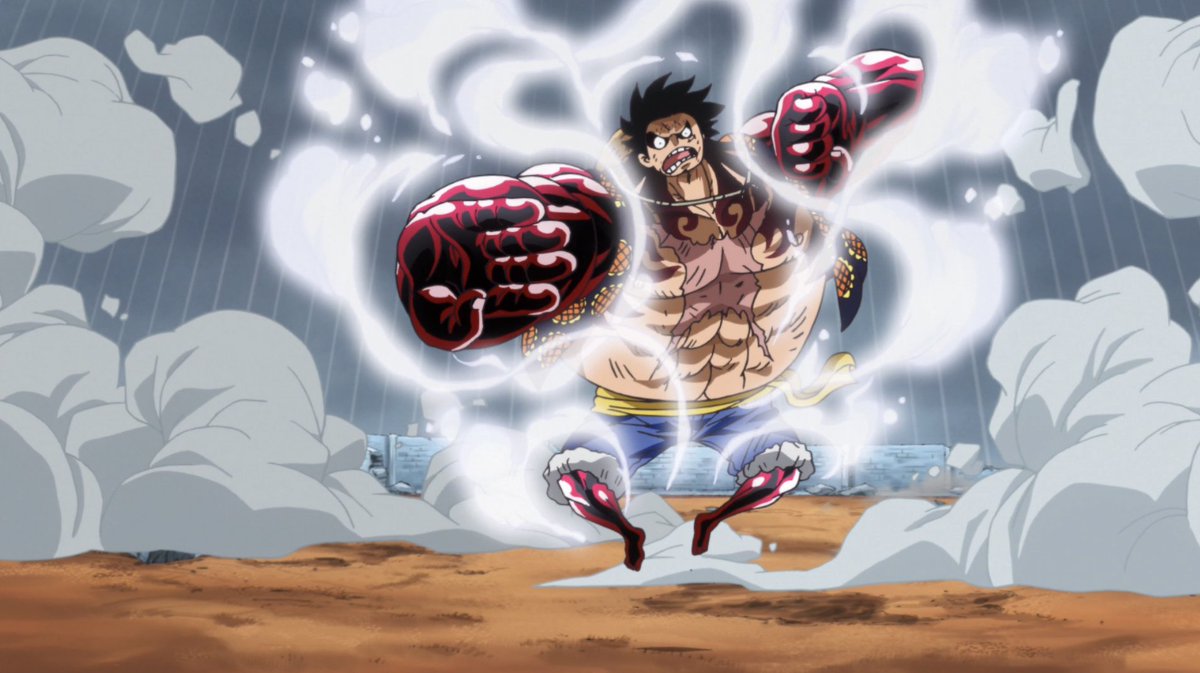 ToeiAnimation's tweet photo. In 2016 today, Luffy unveiled his next form to fight Doflamingo: Fourth Gear Bounce-Man! https://t.co/PUtCrE6Ltw