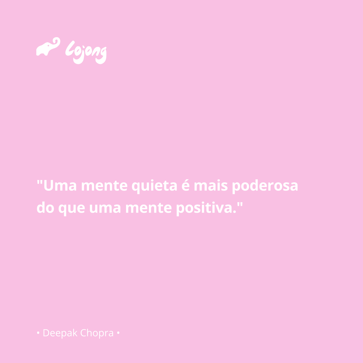 applojong's tweet photo. "Uma mente quieta é mais poderosa do que uma mente positiva."

Deepak Chopra

#applojong #momentopresente #meditartransforma #autoconhecimento #bemestar #saudemental #janeirobranco https://t.co/7IX8AadpGY