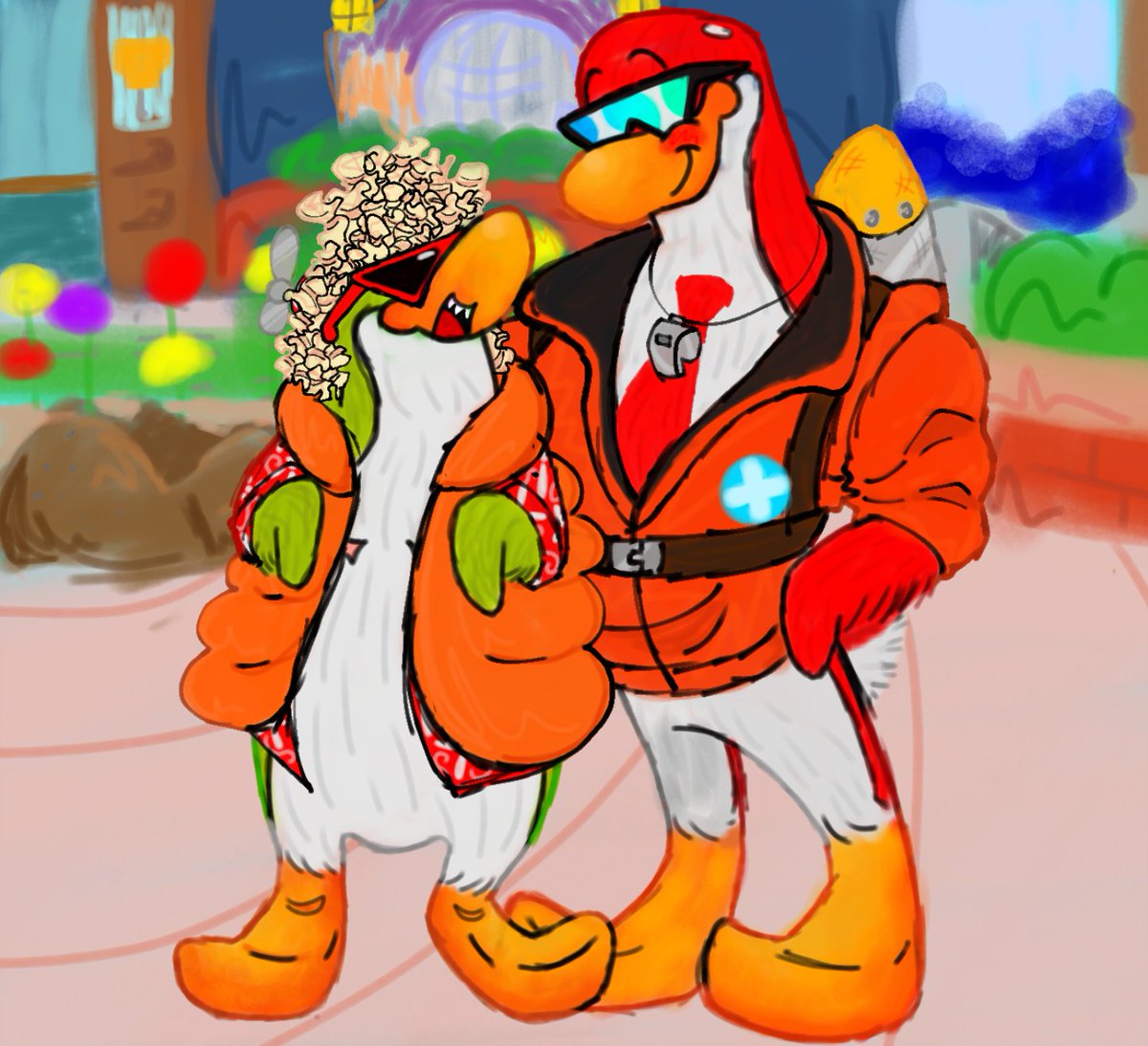 Deus_Banana2469's tweet photo. I don't know what to put here! Gay penguins
#jetkie #clubpenguin #fanart #rookie #jetpackguy https://t.co/InUZUIK6N8