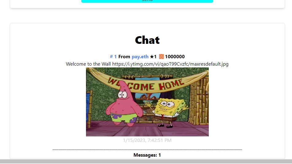 tagtheWall's tweet photo. We have some neat new updates!
1. Support for images and IPFS!
This allows people to send in the chat and view them directly from the Wall!
2. Membership and subscription based Walls
Create your own communities that require a membership sub.
 
Try it out @ https://t.co/itNujlgZP2 https://t.co/FyJBijRMDn